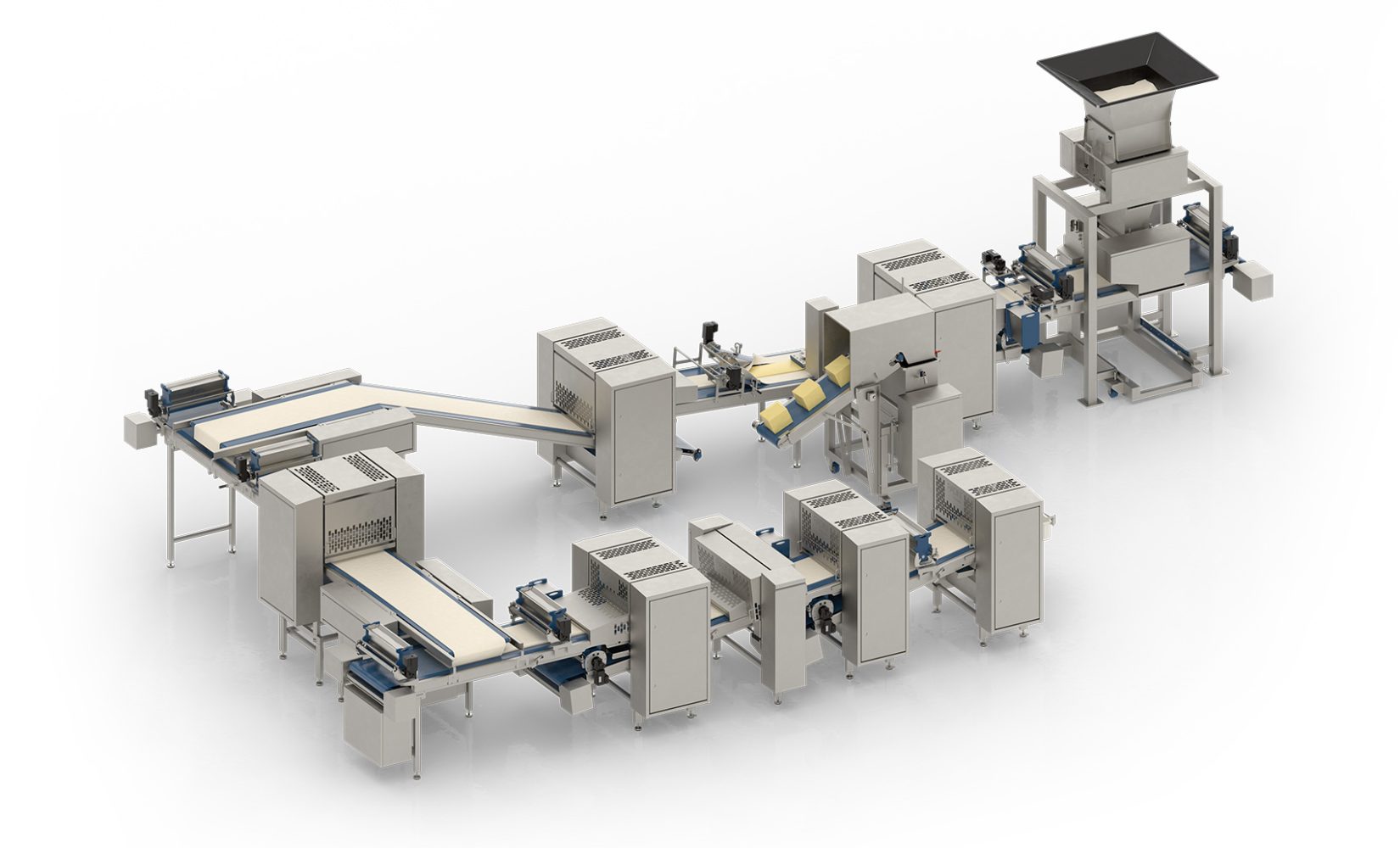 Radini Laminator for sheeting and laminated dough